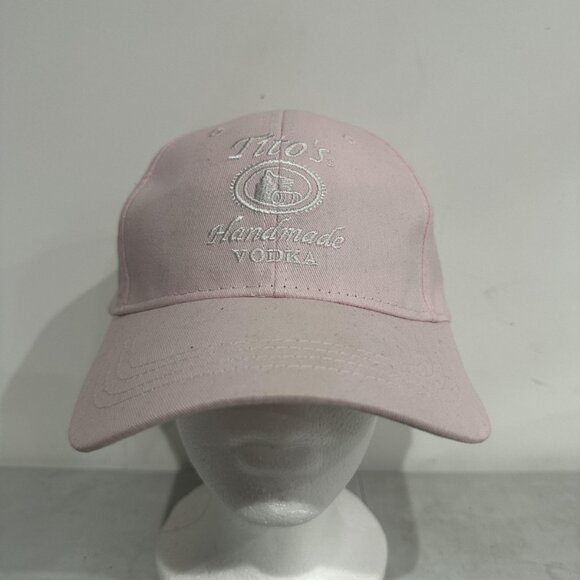 Tito's Handmade Vodka Hat Cap Strap Back Pink Austin Texas Advertising Mens - Picture 1 of 7